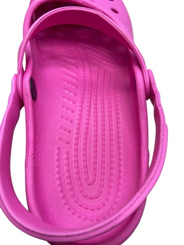 Crocs Mary Jane Slip On Pink Clog With Purple Flower Size 8 Women’s BoxDV - Picture 8 of 9