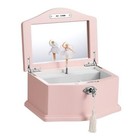 Medium Ballerina Musical Jewelry Box with Mirror and Lock for Girls,Kid's Pink
