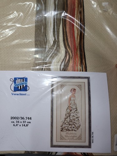 Vervaco 36.744 Marriage Wedding Bride Counted Cross Stitch Kit 6.4" x 14.8" - Picture 3 of 5