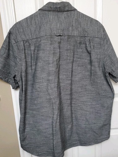 Hurley Herren Button Down Classic Fit Kurzarm Hemd Grau Größe XL - Bild 3 von 5