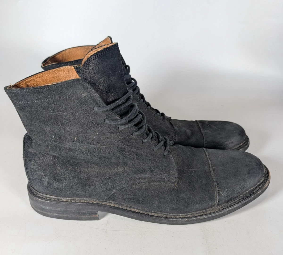 Frye Earl Hiker Boots Men\'s 13D Hiking Heritage Gorpcore Rugged Leather Lug Side http:// main image 3
