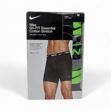 Nike Dri Fit Essential Cotton Stretch Boxer Briefs 3 Pack Mens Medium