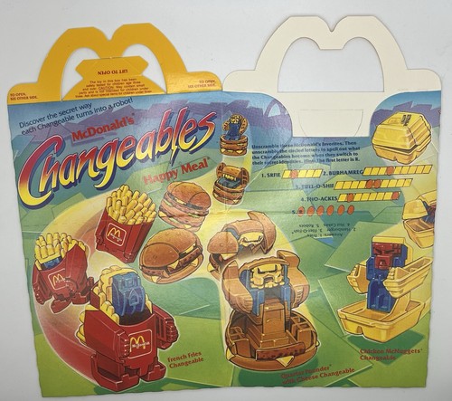 McDonald's Happy Meal Box Changeables 1987 Vintage Original Transforming - Bild 2 von 5