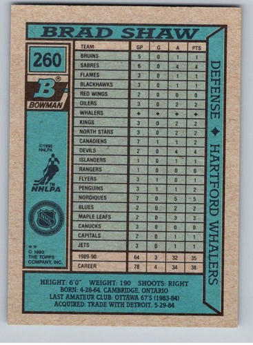 Tarjetas de hockey Bowman 1990-91 completa tu conjunto que elijas elige cada una - Imagen 197 de 203