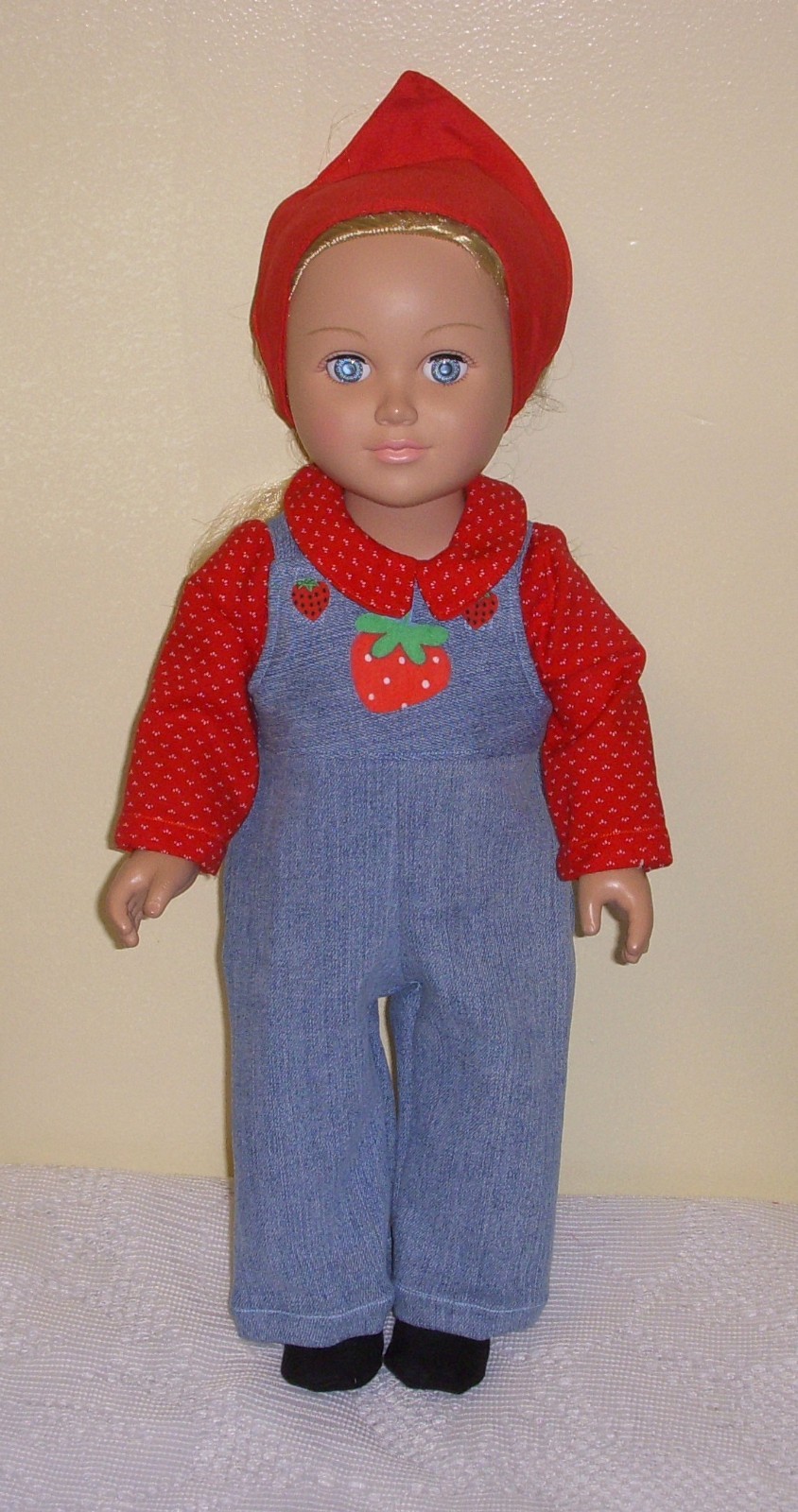 That Will Fit Most 18" Dolls, Homemade, Overalls, Blouse...