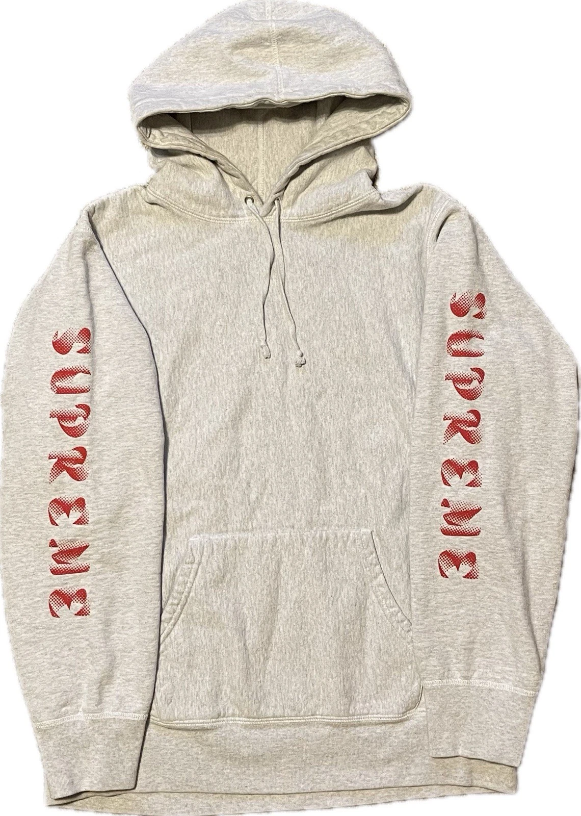 Sweat à capuche Supreme Dégradé Manches Gris Frêne FW18 Taille L