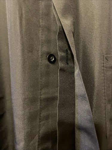 Camicia nera Clergy con colletto a linguetta bianca bottoni nascosti Mk 3X/42” petto misura Ck - Foto 9 di 17