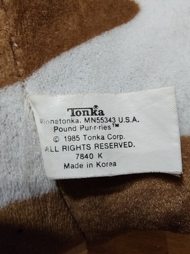 "Cachorros de 13"" vintage 1985 Tonka Pound Purries marrones y blancos ojos azules" - Imagen 9 de 9