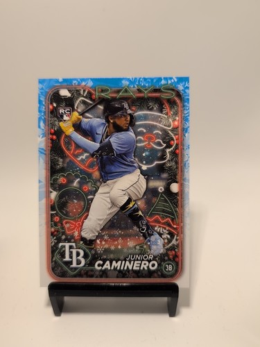 2024 Topps Holiday - #H25 Junior Caminero (RC) TAMPA BAY RAYS - Picture 1 of 2