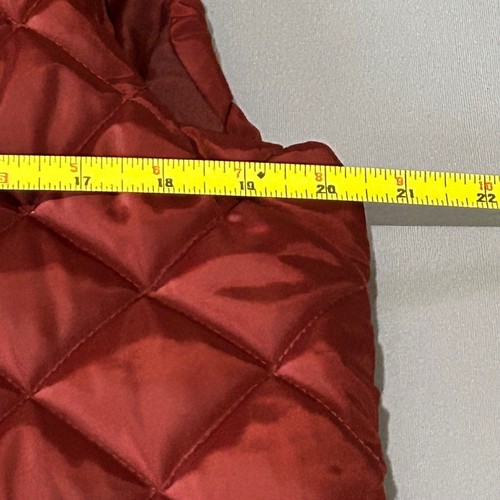 Zenana Outfitters Quilted Puffer Vest Womens Large Burgundy Sleeveless Full Zip - Picture 8 of 11