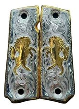 Cachas Colt 1911 38 & 45 Super LUXURY Charro style Horse Grip MADE IN MEXICO