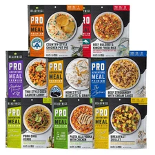 ReadyWise Outdoor Pro Meal Sampler Pack 8 Premium Camping Meals 2 Servings/Pouch
