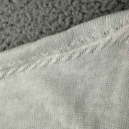 J Jill Cardigan Sweater Womens XL White Open Front Short Sleeve Linen Blend - Picture 4 of 12