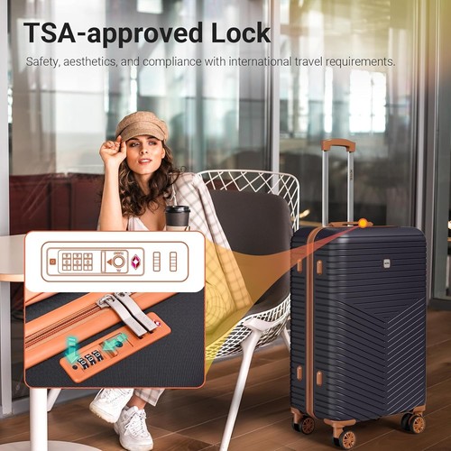 Luggage Sets 4/6 Piece, ABS+PC Hard Shell Suitcases + Wheels, TSA Lock+Carry on! - Bild 17 von 53