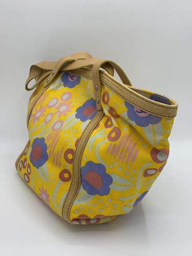 CHANEL High Summer Tote Shoulder Bag Floral Print Canvas Pink White Authentic - Picture 2 of 9
