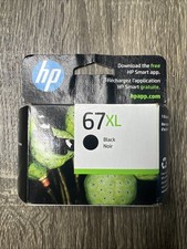 Genuine OEM HP 67XL Black Ink Cartridge 3YM57AN High Yield New Sealed 8/2024