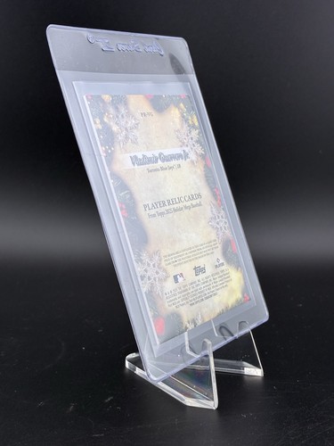 2025 Topps Holiday Vladimir Guerrero Jr #PR-VG reliquia de murciélago de lámina azul #225/299 - Imagen 6 de 6