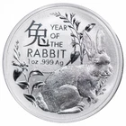 2023 1 Oz. Australia $1 Year of the Rabbit .999 Fine Silver Round