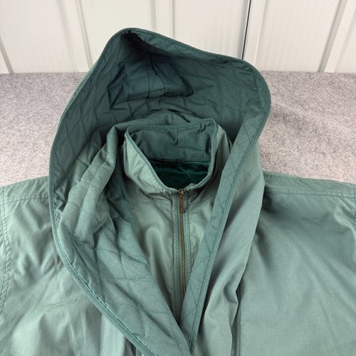 Yves Saint Laurent Pour Homme Coat Womens UK 12-14 Green Quilted Hooded VERDI G - Picture 9 of 15