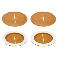 4Pcs 2.76inch Cable Grommets, Self-Adhesive Desk Hole Cover, Brown