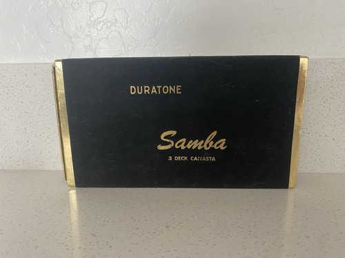Vintage Duratone “Samba” 3-deck Canasta Playing Cards- 2 Sealed 1 Open/1 Missing - Picture 1 of 5