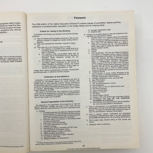 2006 Higher Education Directory Colleges Universities Admin Contacts Reference - Imagen 11 de 20