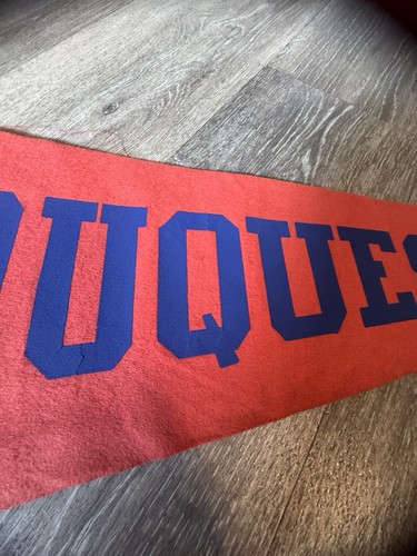 VTG Duquesne University Pittsburgh, PA Felt Wool Pennant Banner Vintage 1960s - Picture 6 of 15