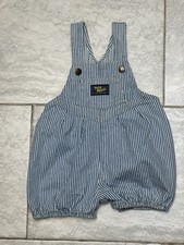 Vintage Oshkosh B'gosh Vestbak Bubble Railroad Overall Boy Girl baby 6-9 Months