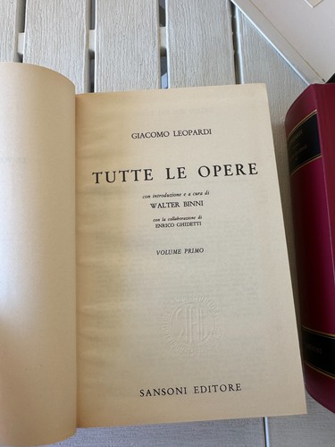 Giacomo Leopardi Tutte le opere Sansoni editore cofanetto 2 volumi - Foto 7 di 11