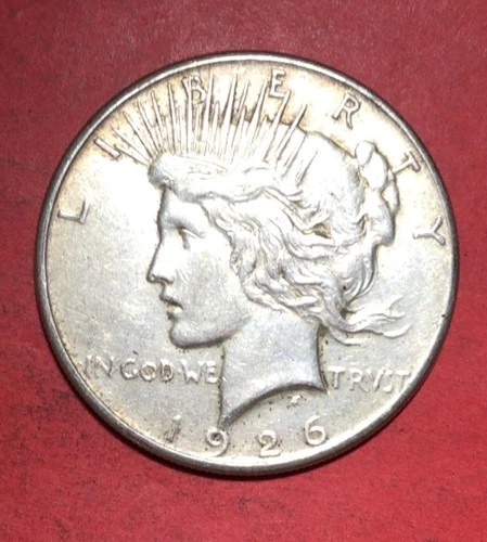 1926S US Peace SILVER Dollar! AU! "San Francisco" Mint! Lower Mintage Coin!