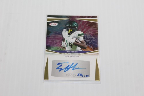 2025 Sage High Series Football Tory Horton #A-ToH Prospect Auto 58 /100 Seahawks - Picture 2 of 12