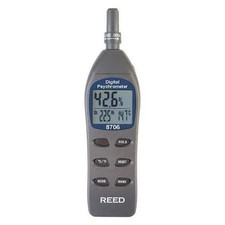 Reed Instruments 8706 Digital Psychrometer / Thermo-Hygrometer, (Wet Bulb, Dew