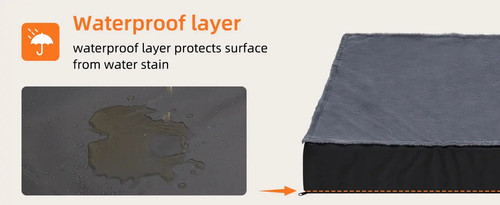 Großes orthopädisches Hundebett wasserdichtes Kissen Haustiermatratze 2 in 1 Haustier Hundekiste - Bild 12 von 26