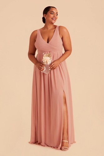 Birdy Grey Laurie Empire Bridesmaid Wedding Dress Dusty Rose Size XXL - Picture 21 of 21