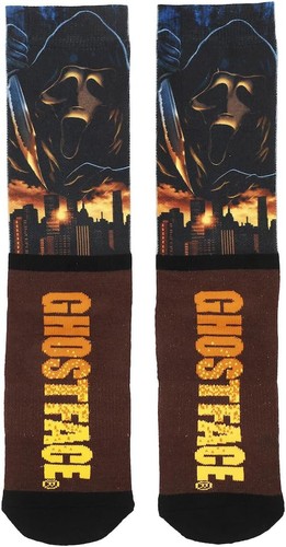 Calcetines deportivos negros Ghostface Scary Character Art para hombre - Imagen 2 de 4