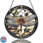 Sun Catcher Stain Glass,Dragonfly Suncatcher Stained Glass Decor for Window H