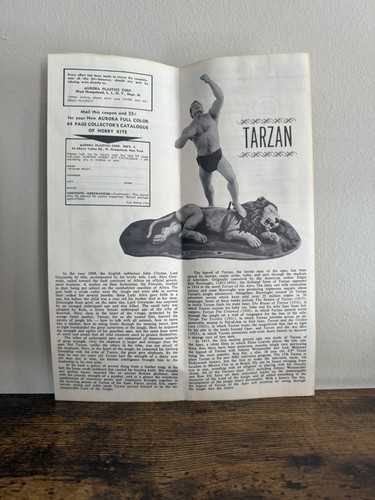 1967 Aurora Tarzan & Löwe Plastik Modellbausatz 820-100 Maßstab 1:11 Halloween Vintage 100 % - Bild 10 von 15