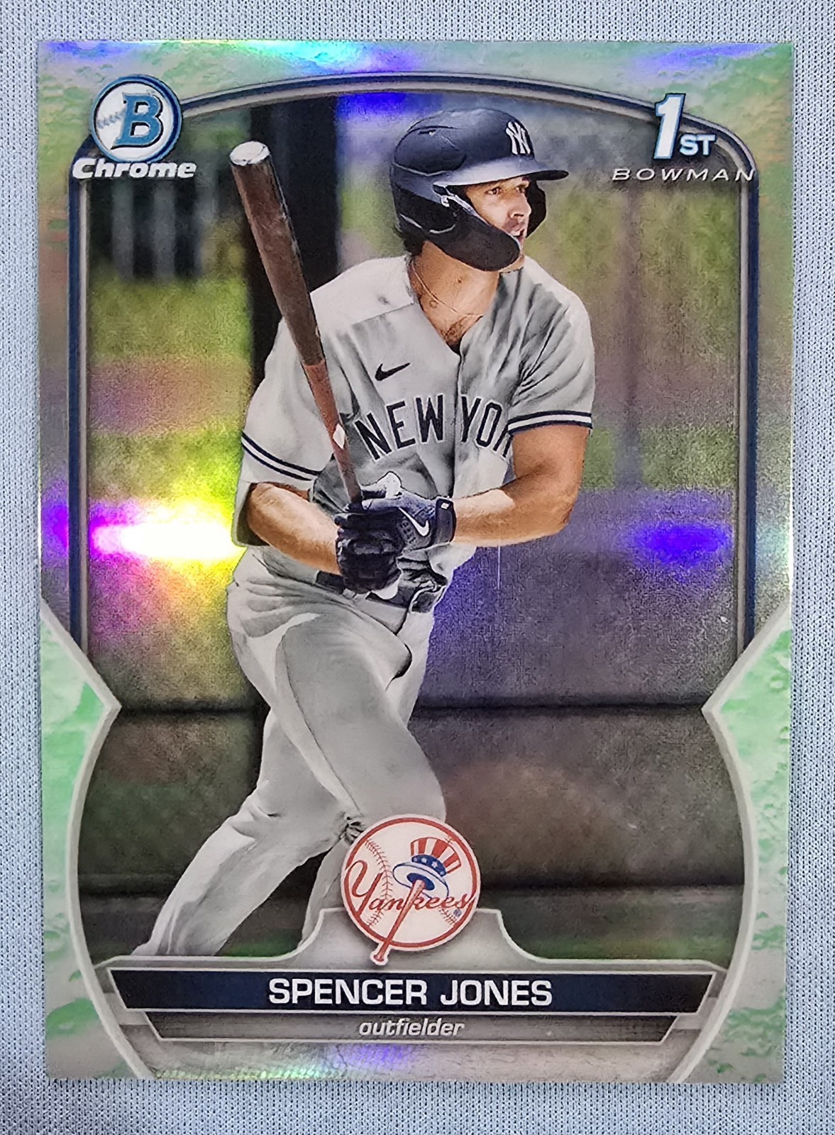 2023 Bowman - Chrome Prospects Spencer Jones #BCP-139 Lunar Glow Refractor (RC)