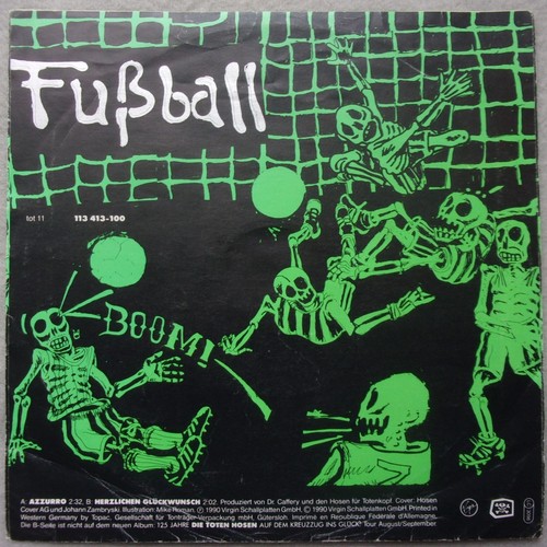 DIE TOTEN HOSEN "Azzurro / Herzlichen glückwunsch" SP 7" Europe 1990 - Picture 2 of 6