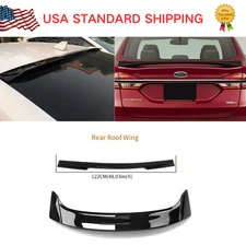 2PCs Gloss Black Rear Spoiler Wing +Roof Spoiler for 2013-2020 Ford Fusion Sedan