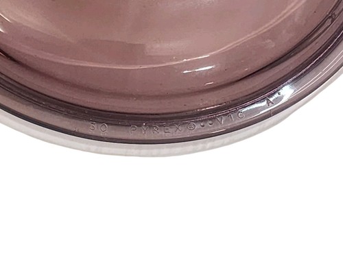 Pyrex V1C 23 Deckel Cranberry 6 3/8" keine Risse oder Chips - Bild 3 von 4