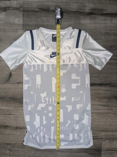 NEW Nike Standard Fit Short Sleeve Jersey Dress Girl's Large White Blue $55 - Picture 5 of 6