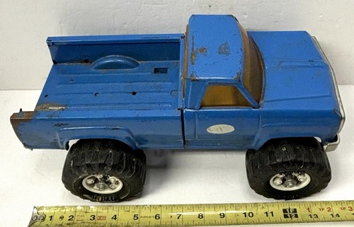 Vintage TONKA Blue Pickup Tow Truck #11062 Pressed Steel *Missing Tow Bed/Hook - Picture 8 of 9