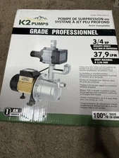 K2 Pumps Automatic Booster Pump 3/4 Hp Lead Free Stainless Steel 115V NEW