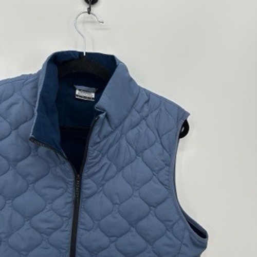 Asics Mens Green Quilted Full Zip Vest Size Large Fleece Lined Outdoors Casual - Picture 4 of 8