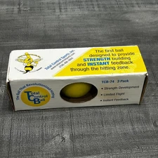 TOTAL CONTROL BALL TCB-74 Baseball Weighted Training Hitting Batting Aid 3-Pack