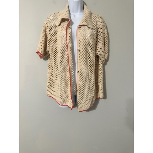 Top camicia donna Petalo + Cucciolo maglia all'uncinetto con bottoni, colletto, casual - Foto 3 di 9