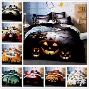 image is loading halloween pumpkin skull duvet cover pillowcase quilt comforter