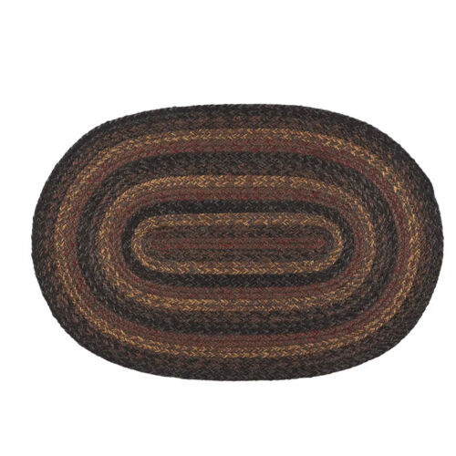 Slate Braided Area Rug By IHF Rugs. Oval & Rectangle. Many Sizes. Burgundy/Black - Picture 18 of 47