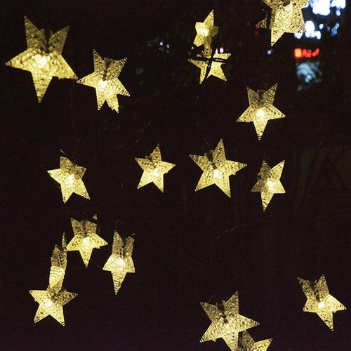 Solar Powered Star Fairy String LED Lights Waterproof Xmas Garden Outdoor Decor - Picture 4 of 21